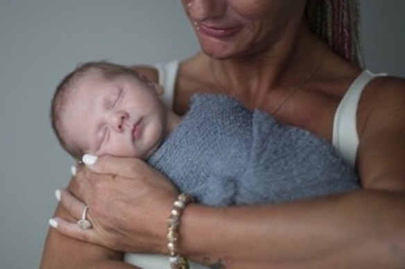 Harvey McGlinn, pictured with his mother in 2019, died suddenly.