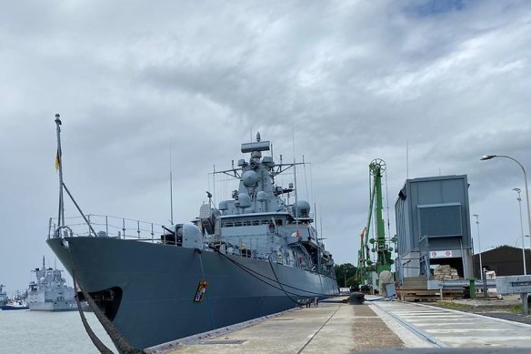 The German frigate Bayern will visit Australian shores in October.