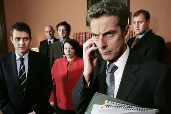 Truth is stranger than fiction: Peter Capaldi as Malcolm Tucker in the political satire The Thick of It.