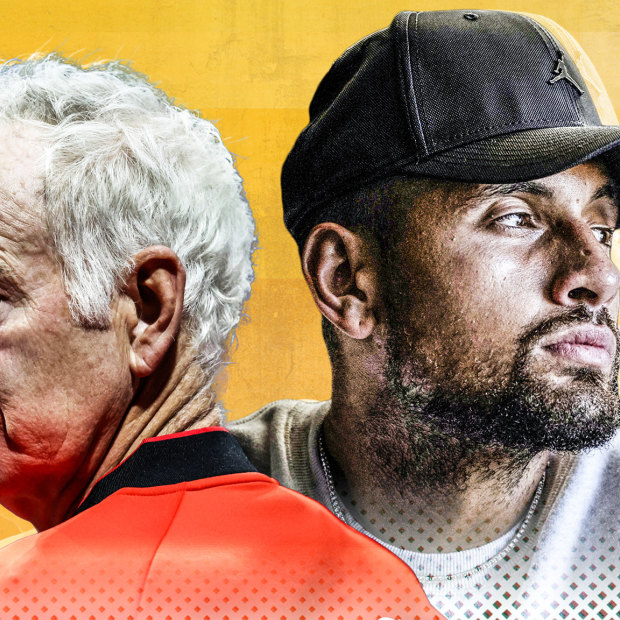 John McEnroe and Nick Kyrgios.