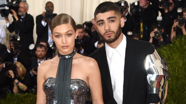 Hadid and her boyfriend Zayn Malik at the Met Gala in 2016.