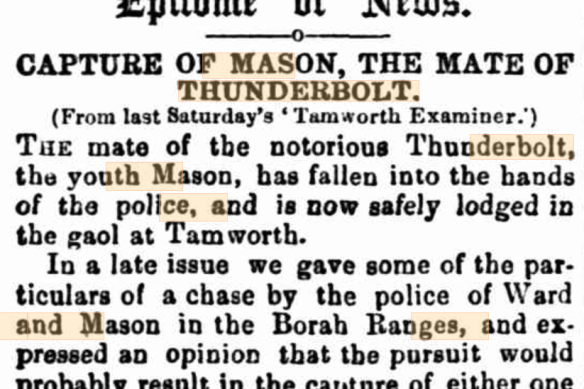 Interest in family history is booming. The Armidale Express reported in 1867 the case of Thomas Mason, who rode with the notorious Captain Thunderbolt. Details of his childhood are contained in newly digitised records of male orphans from the 1850s. 