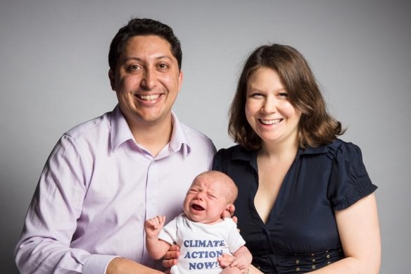 Simon Sheikh and Anna Rose eight years ago when their son was born.