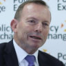 Screengrab of Tony Abbott speaking at the Policy Exchange thinktank in central London on Tuesday, September 1, 2020.