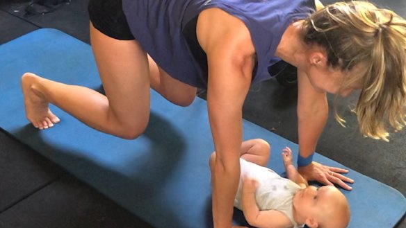Libby Babet trains with daughter Izzy.