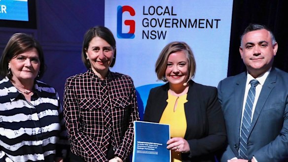 NSW Local Government Minister Shelley Hancock, left, says councils will have more flexibility to apply the rate peg under reforms proposed by the state government. 