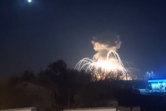 Russian missiles striking Ukraine’s Sumy region.