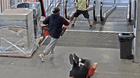 CCTV footage of Bunnings staff being attacked.