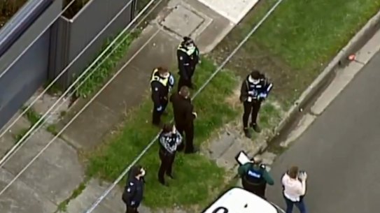 Police swarmed a park in Melbourne's north-west on Thursday afternoon.