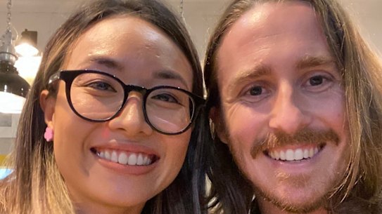 Hannah Ho and Jordy Lawrence used Labor’s 5 per cent deposit scheme to buy a house.