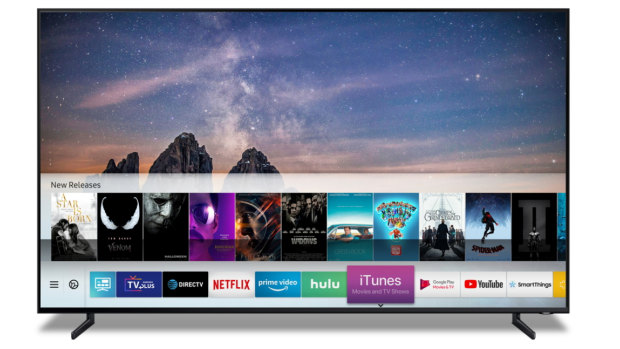 Samsung 2019 and 2018 TVs will get an exclusive iTunes app, which lets you access your existing library or rent and buy shows and movies from Apple.