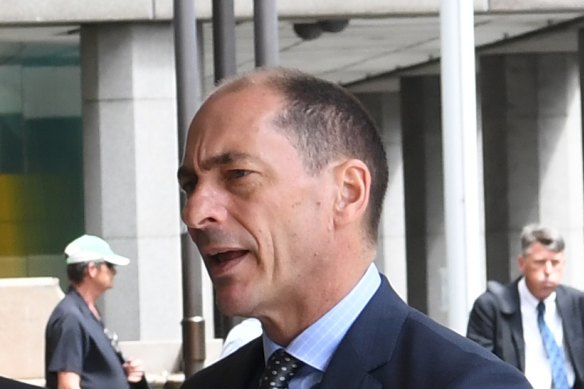 Former Leighton executive Russell Waugh outside court in 2018.