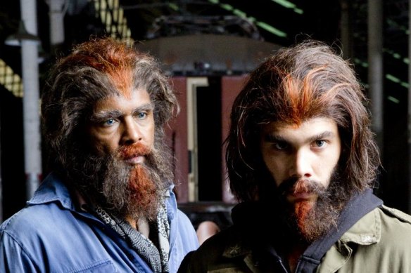 Tony Briggs and Tysan Towney as a couple of 'hairies' in Cleverman.