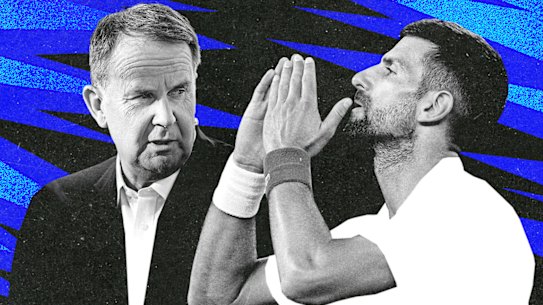 Tony Jones has apologised to Novak Djokovic.