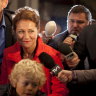 Sidse Babett Knudsen as Birgitte Nyborg in <em>Borgen</em>.