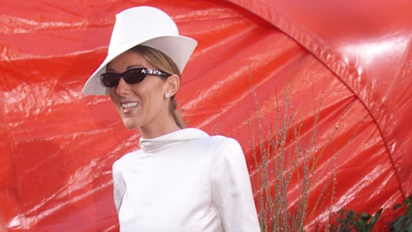 Singer Celine Dion at the 1999 Oscars.