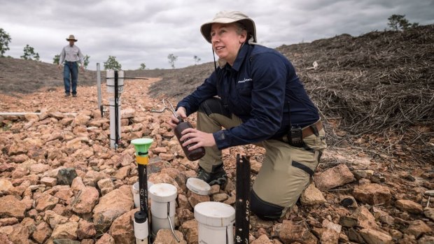 Greening Australia ecologist Lynise Wearne at the Strathalbyn site outside Townsville.