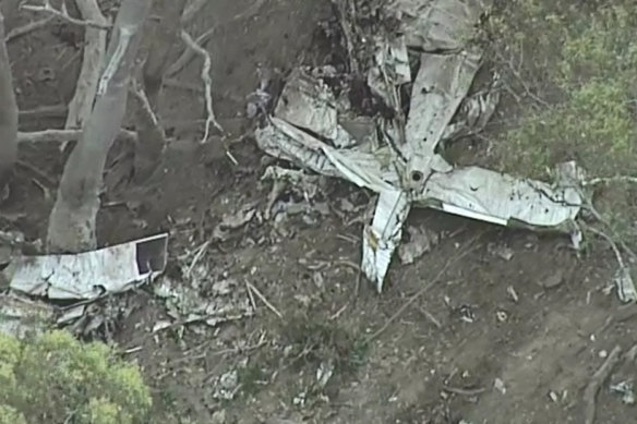 One of the planes crashed in woodland.