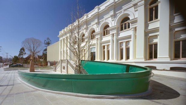 ARM architecture's accessibility ramp at St KIlda Town Hall.