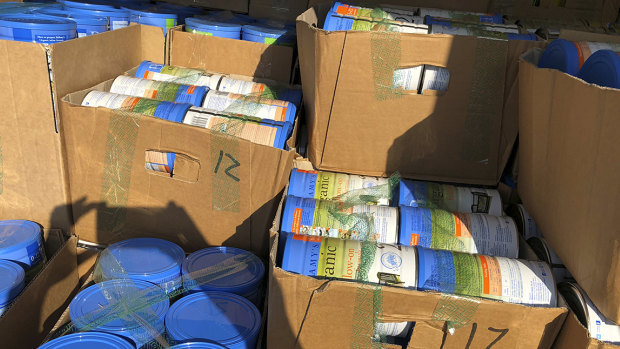 The baby formula haul, seized by police earlier this year.
