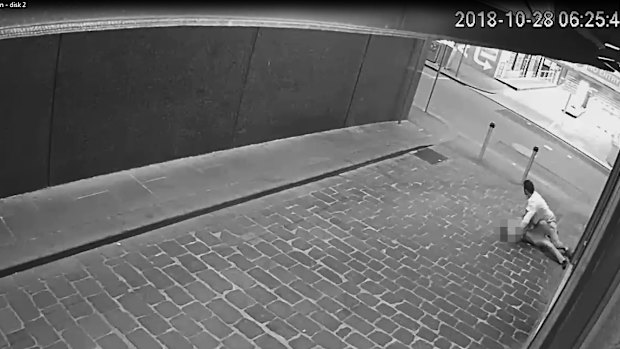 The woman was held down in the daylight attack.