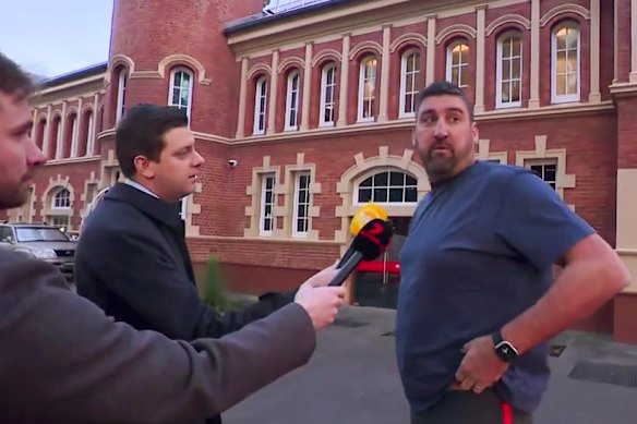 Sydney Swans coach Dean Cox outside of Swans HQ this morning.