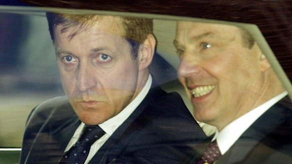 Alastair Campbell, left, with then prime minister Tony Blair in 2001. 