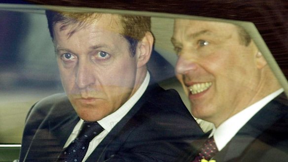 Alastair Campbell, left, with then prime minister Tony Blair in 2001. 