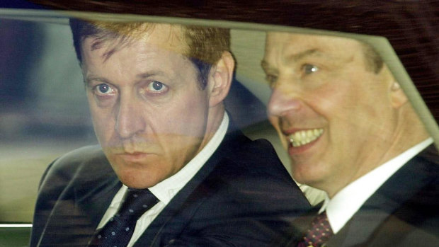 Alastair Campbell, left, with then prime minister Tony Blair in 2001. 