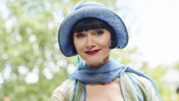 Essie Davis as Phryne Fisher in Miss Fisher's Murder Mysteries.