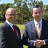 Barry Urban with then-premier Mark McGowan.