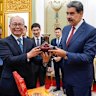 Venezuelan president Nicolás Maduro meets Chinese diplomat Qiu Xiaoqi in Caracas on January 3, hours before his capture by US special forces. 