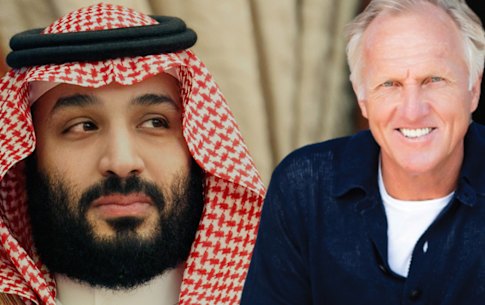 Crown Prince Mohammad bin Salman and Greg Norman.