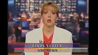 Linda Vester reading the news for NBC. Image courtesy of NBC.