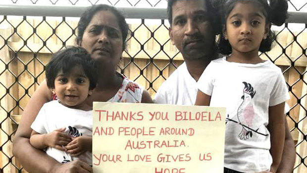 The Biloela Tamil family at the centre of a deportation row. 