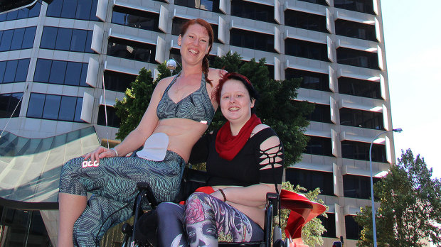 Erin Goodwin and Gabby Murphy will abseil down QV1 for charity.