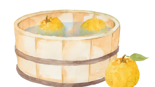  A yuzu bath taken at around the time of the winter solstice was believed in the Edo period to increase circulation and prevent colds.