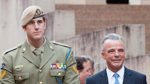 Ben Roberts-Smith and then director of the War Memorial, Dr Brendan Nelson. 