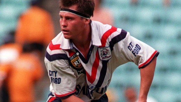 “He wants you off”: Sean Garlick playing for the Roosters.