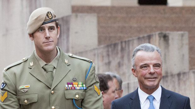 Ben Roberts-Smith and then director of the War Memorial, Dr Brendan Nelson. 