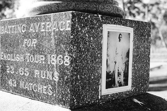 The grave of Unaarrimin, also known as Johnny Mullagh, in the Wimmera village of Harrow, Victoria.