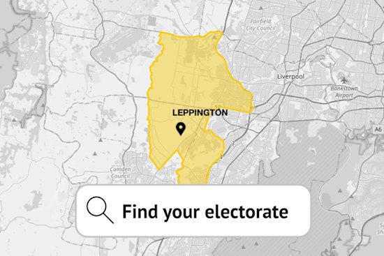 Find your NSW state electorate.