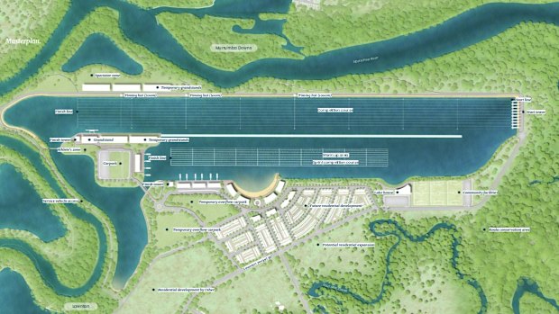 The proposal to build a rowing course on the site of a decommissioned Boral quarry at Lawnton, north of Brisbane.