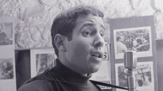 Paul Simon at the Jacquard Club, Mischief Tavern, Fye Bridge Street, Norwich, on August 24 1965. 