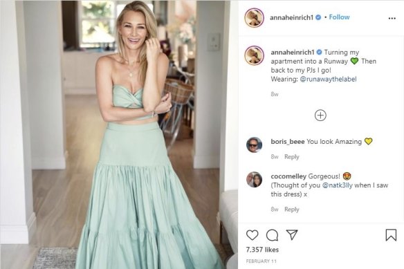Anna Heinrich’s Instagram post was the subject of a complaint to the advertising watchdog.