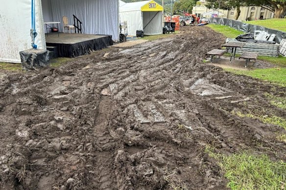 The muddy conditions caused during this year’s event.