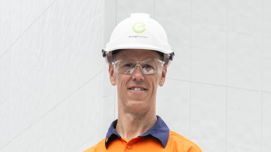 EnergyAustralia CEO Mark Collette at the Tallawarra B gas-fired power station.