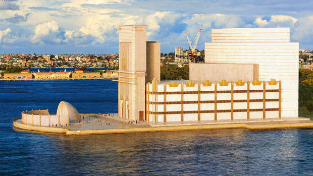 Sydney Symphony Orchestra conductor Sir Eugene Goossens asked artist Bill Constable to sketch a preliminary idea for a building at Bennelong Point prior to the competition.