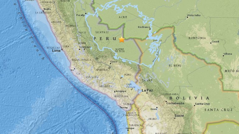 Earthquake Hits Border Of Peru And Brazil
