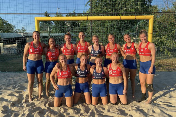 Norway’s beach handball team wore shorts instead of bikini bottoms at a European championship match.